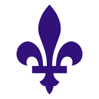 Québec Fleur De Lys Decal (Purple)